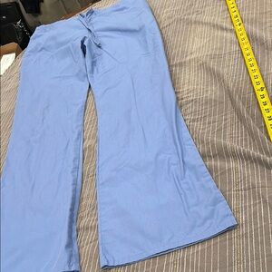 Light Blue Flared Scrub Pants